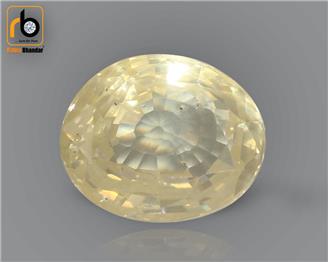 NATURAL UNHEATED UNTREATED  Yellow Sapphire / Pukhraj 3.94 cts. ( 67266 )